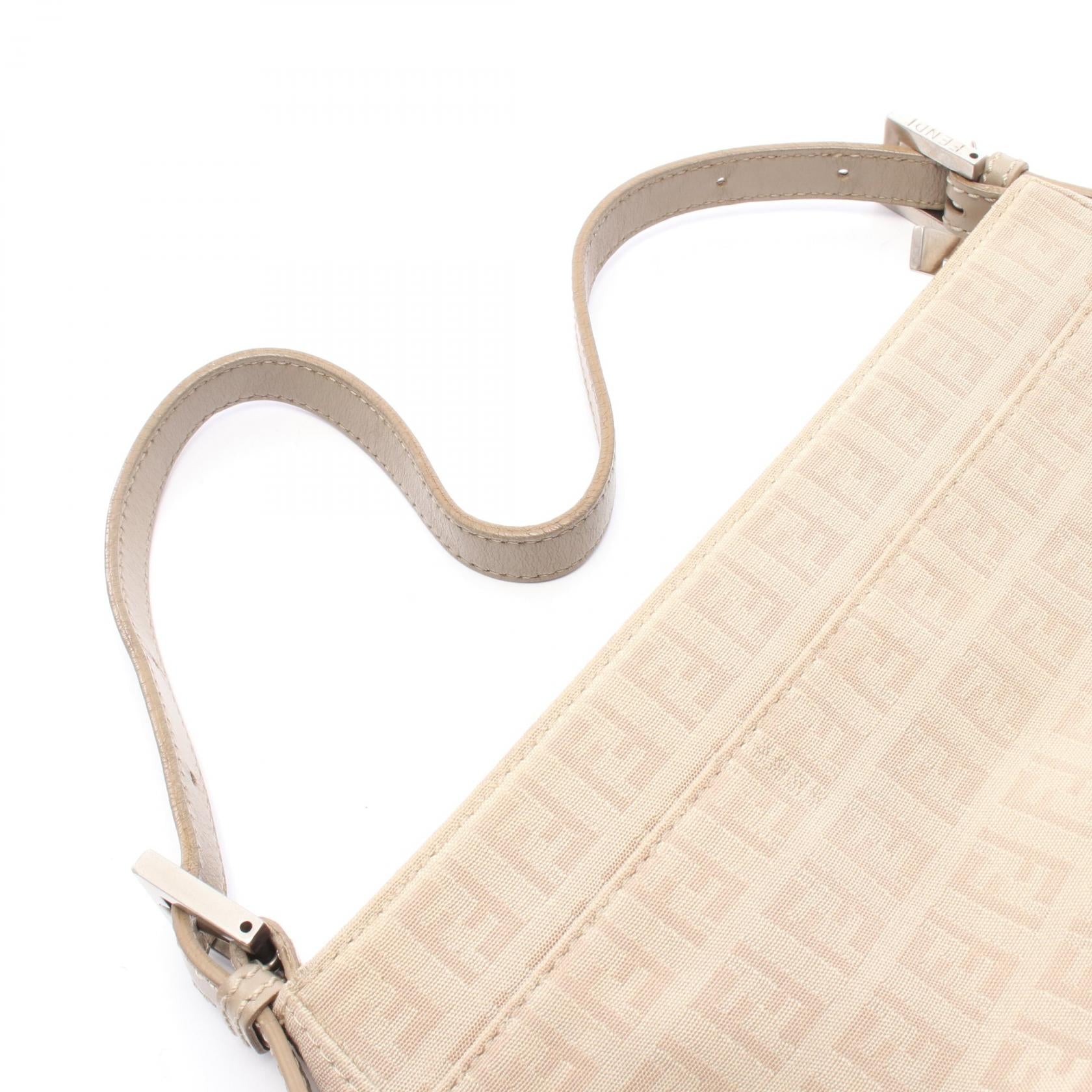 ズッキーノ ワンショルダーバッグ キャンバス レザー ベージュ フェンディ バッグ FENDI