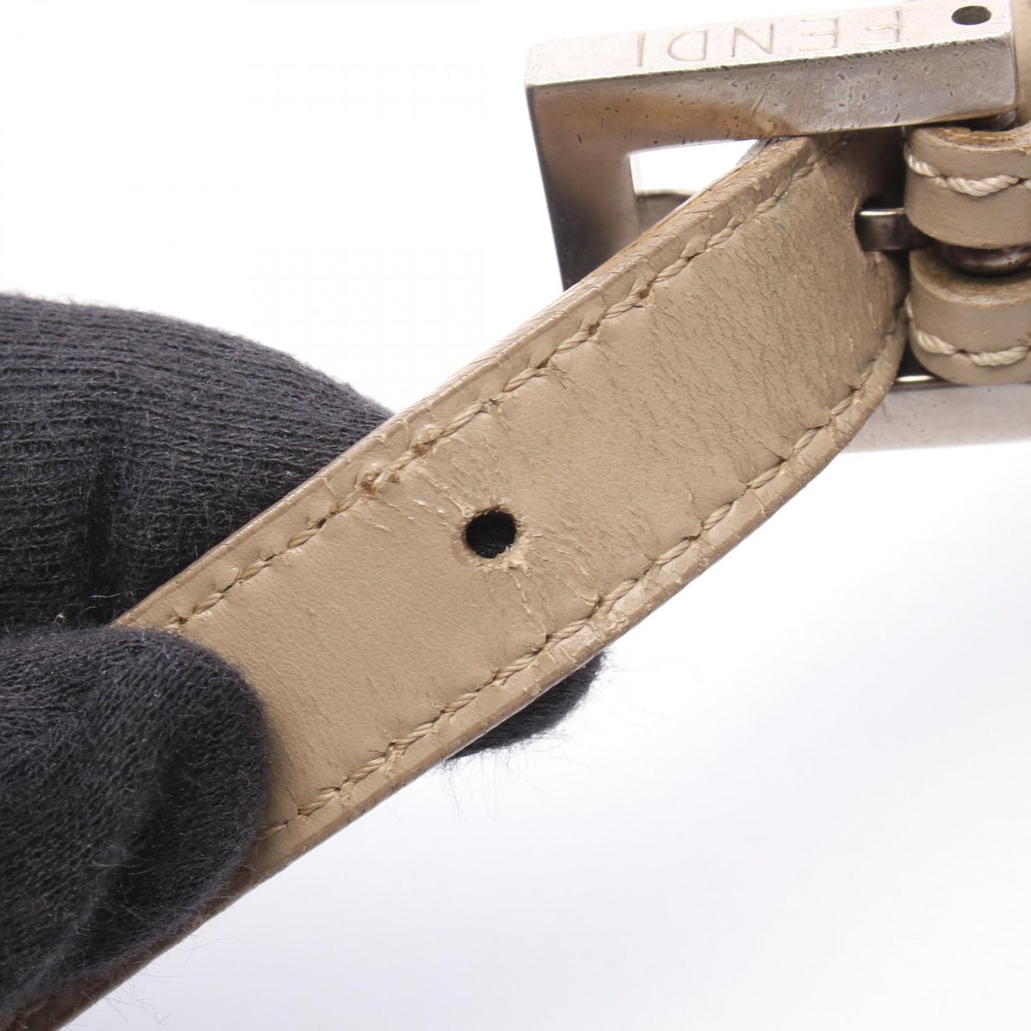 ズッキーノ ワンショルダーバッグ キャンバス レザー ベージュ フェンディ バッグ FENDI