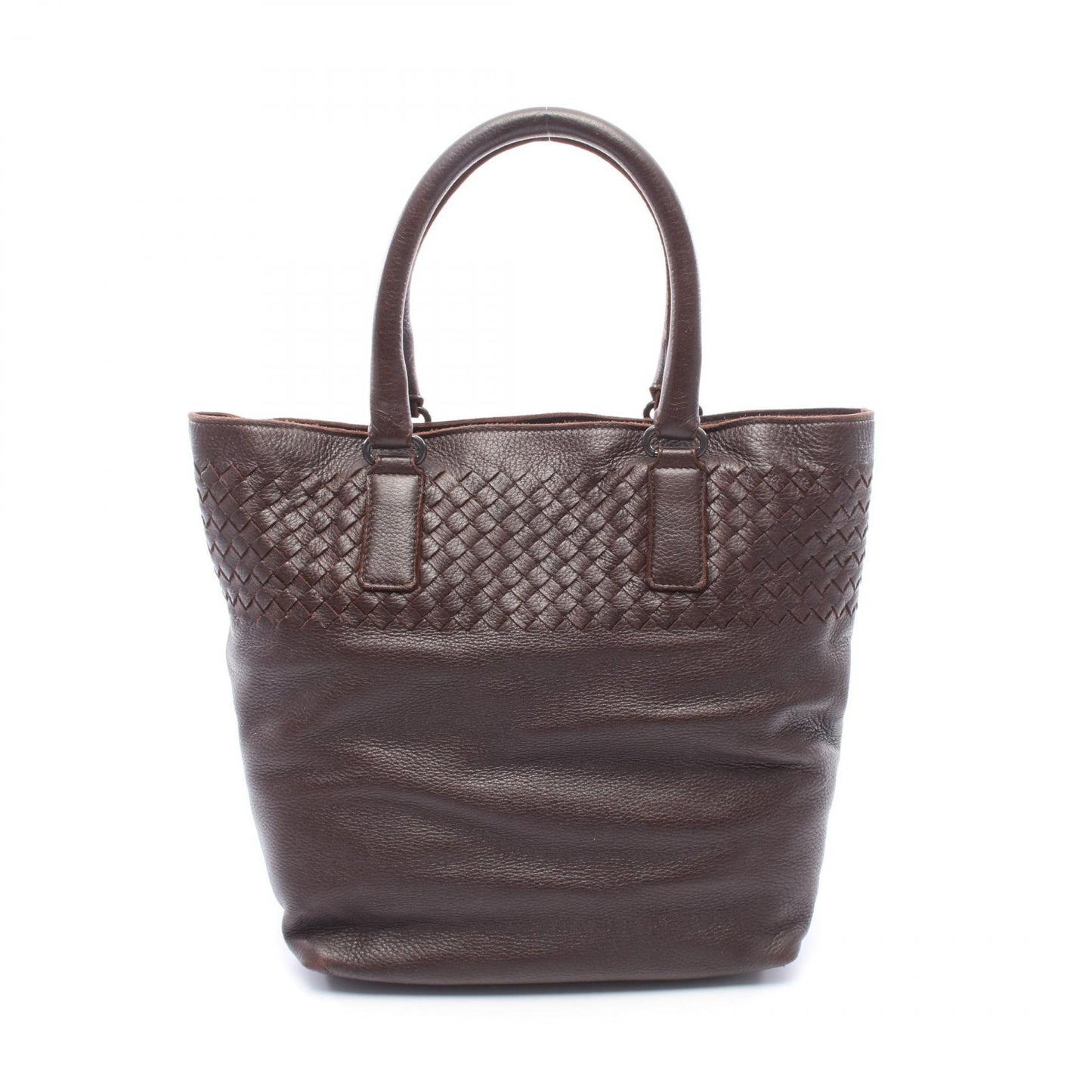 イントレチャート ハンドバッグ トートバッグ レザー ダークブラウン ボッテガヴェネタ バッグ BOTTEGA VENETA