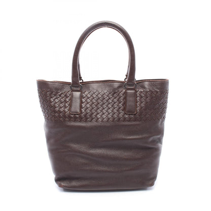 イントレチャート ハンドバッグ トートバッグ レザー ダークブラウン ボッテガヴェネタ バッグ BOTTEGA VENETA