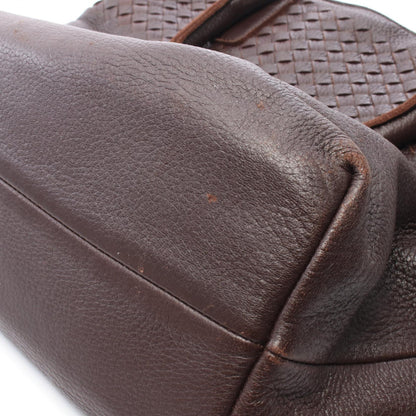 イントレチャート ハンドバッグ トートバッグ レザー ダークブラウン ボッテガヴェネタ バッグ BOTTEGA VENETA