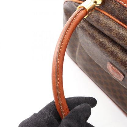 マカダム ハンドバッグ PVC レザー ダークブラウン ブラウン セリーヌ バッグ CELINE