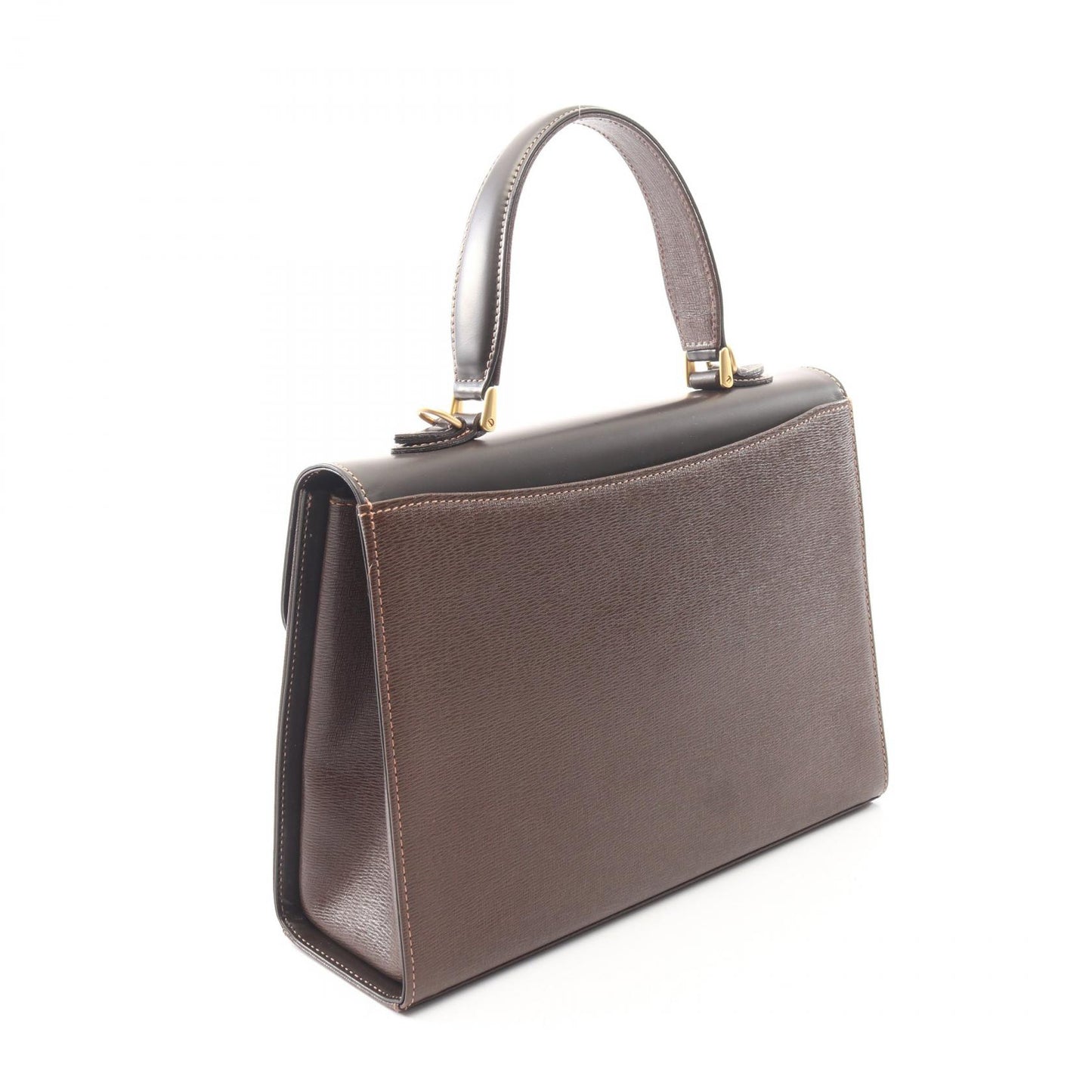 2WAY ハンドバッグ レザー ダークブラウン バーバリー バッグ BURBERRY