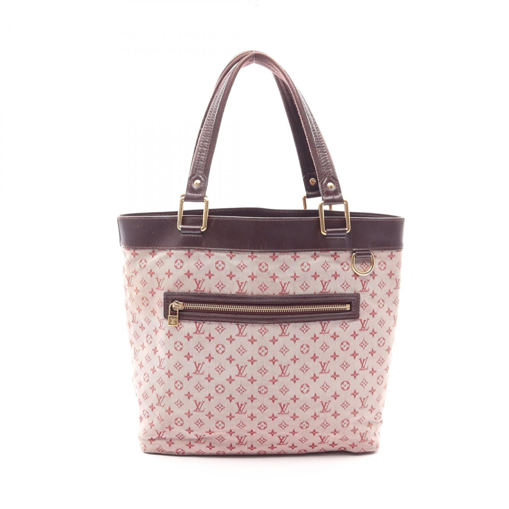 ルシーユGM モノグラムミニ スリーズ ハンドバッグ トートバッグ キャンバス レザー ボルドー ルイヴィトン バッグ LOUIS VUITTON
