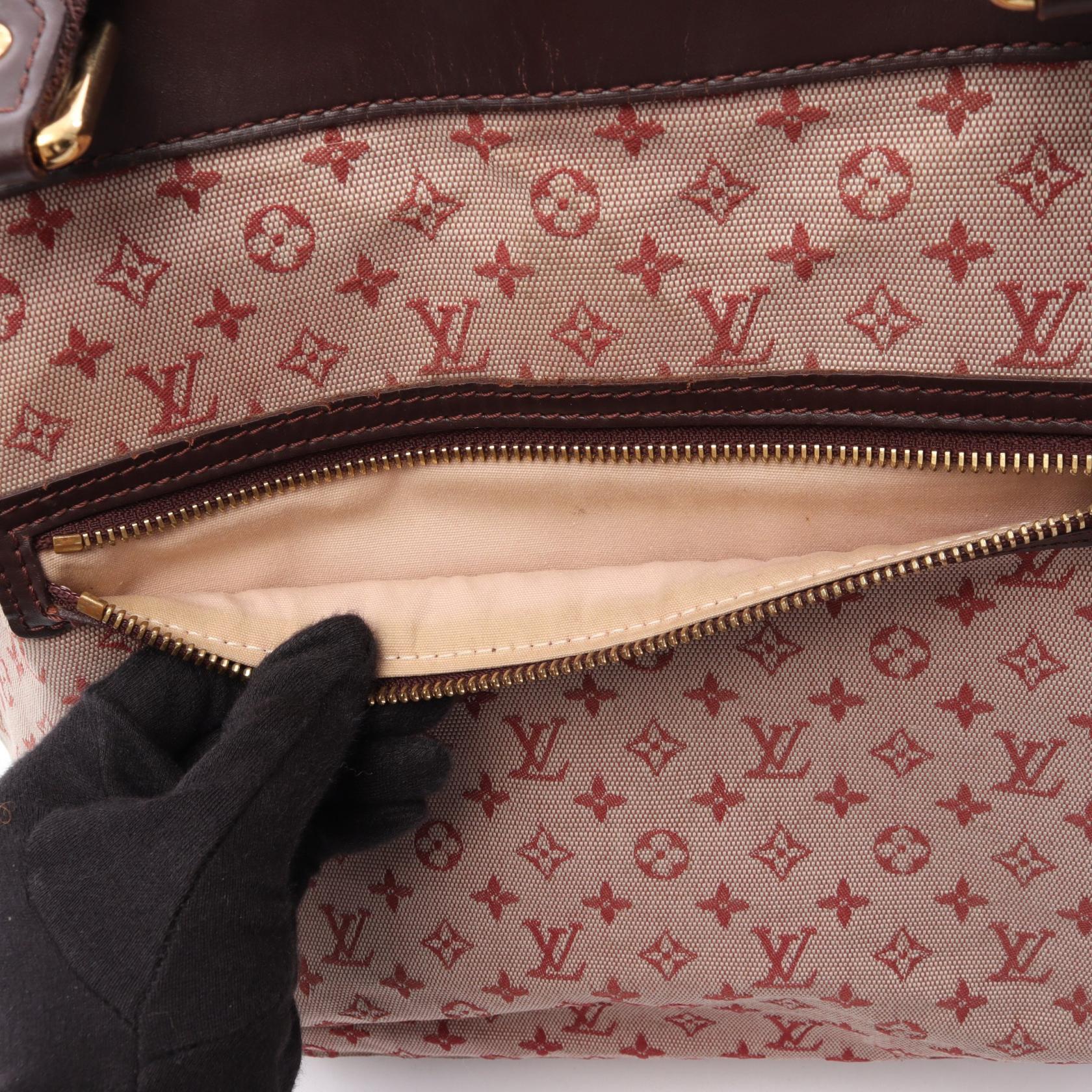 ルシーユGM モノグラムミニ スリーズ ハンドバッグ トートバッグ キャンバス レザー ボルドー ルイヴィトン バッグ LOUIS VUITTON