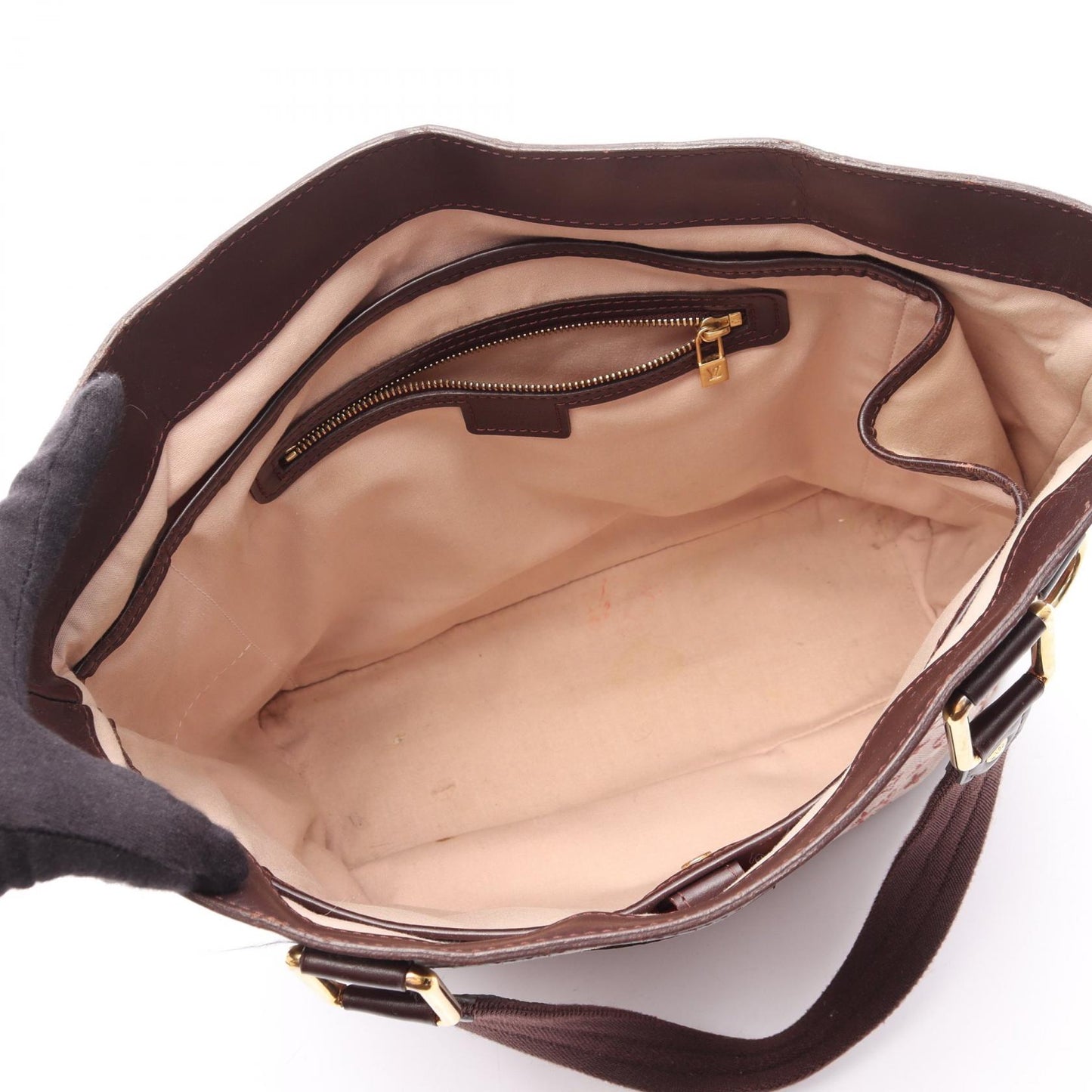 ルシーユGM モノグラムミニ スリーズ ハンドバッグ トートバッグ キャンバス レザー ボルドー ルイヴィトン バッグ LOUIS VUITTON