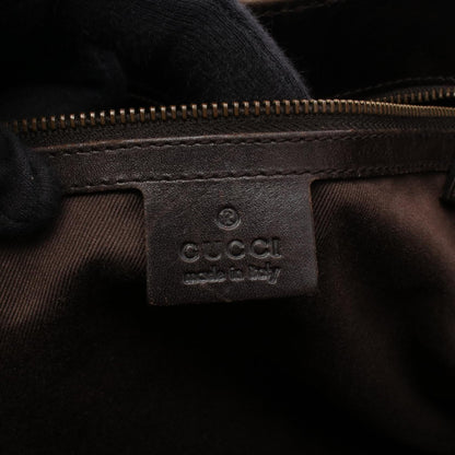 GGキャンバス ハンドバッグ トートバッグ キャンバス レザー ベージュ ダークブラウン グッチ バッグ GUCCI