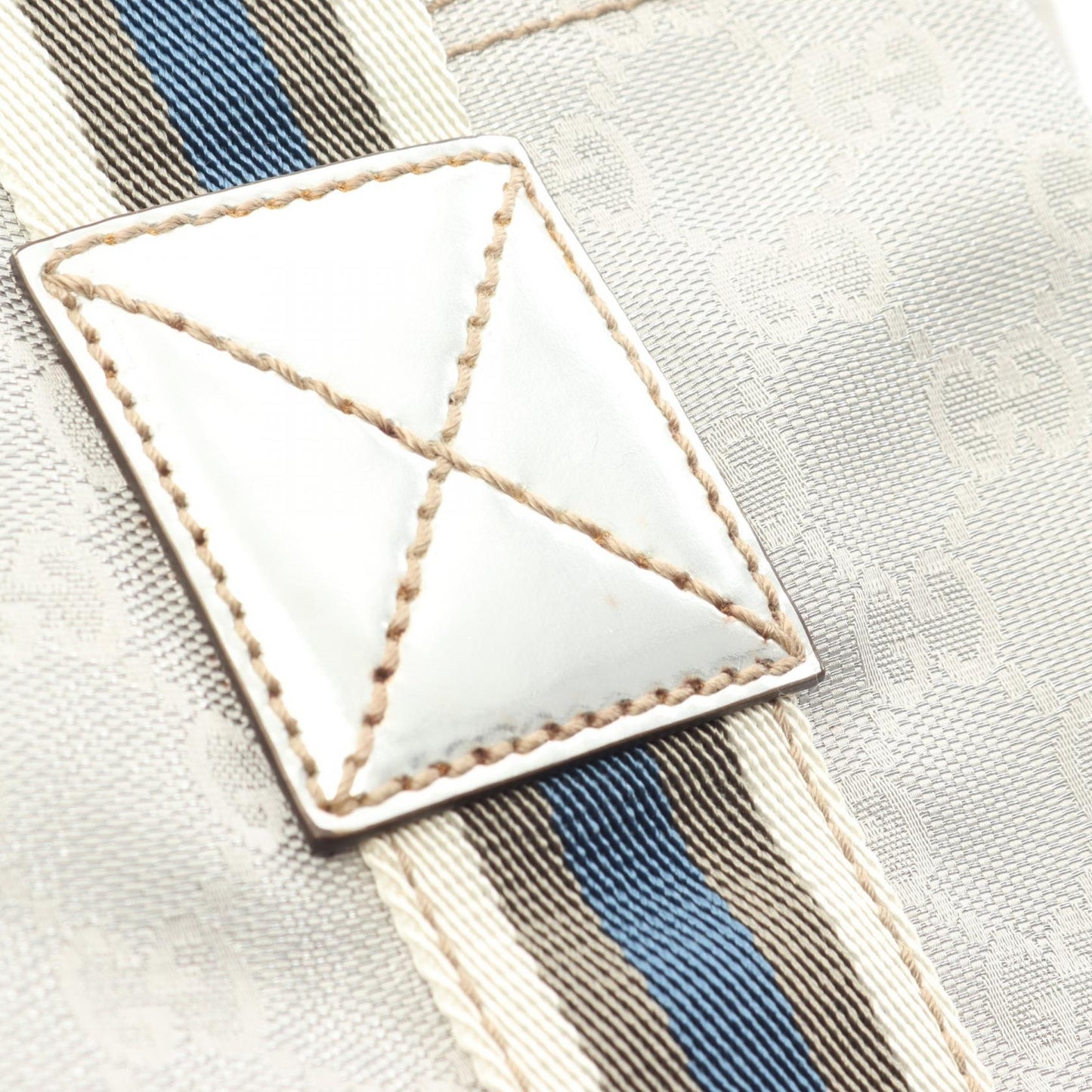 GGキャンバス シェリーライン ハンドバッグ トートバッグ キャンバス レザー シルバー マルチカラー グッチ バッグ GUCCI