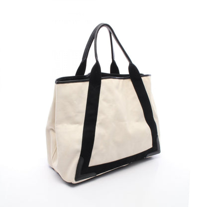 NAVY CABAS ネイビーカバ M ハンドバッグ トートバッグ キャンバス レザー アイボリー ブラック バレンシアガ バッグ BALENCIAGA
