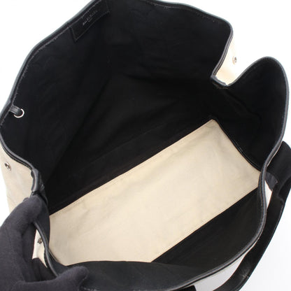 NAVY CABAS ネイビーカバ M ハンドバッグ トートバッグ キャンバス レザー アイボリー ブラック バレンシアガ バッグ BALENCIAGA