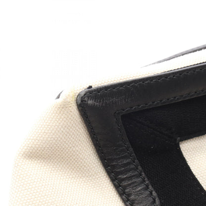NAVY CABAS ネイビーカバ M ハンドバッグ トートバッグ キャンバス レザー アイボリー ブラック バレンシアガ バッグ BALENCIAGA