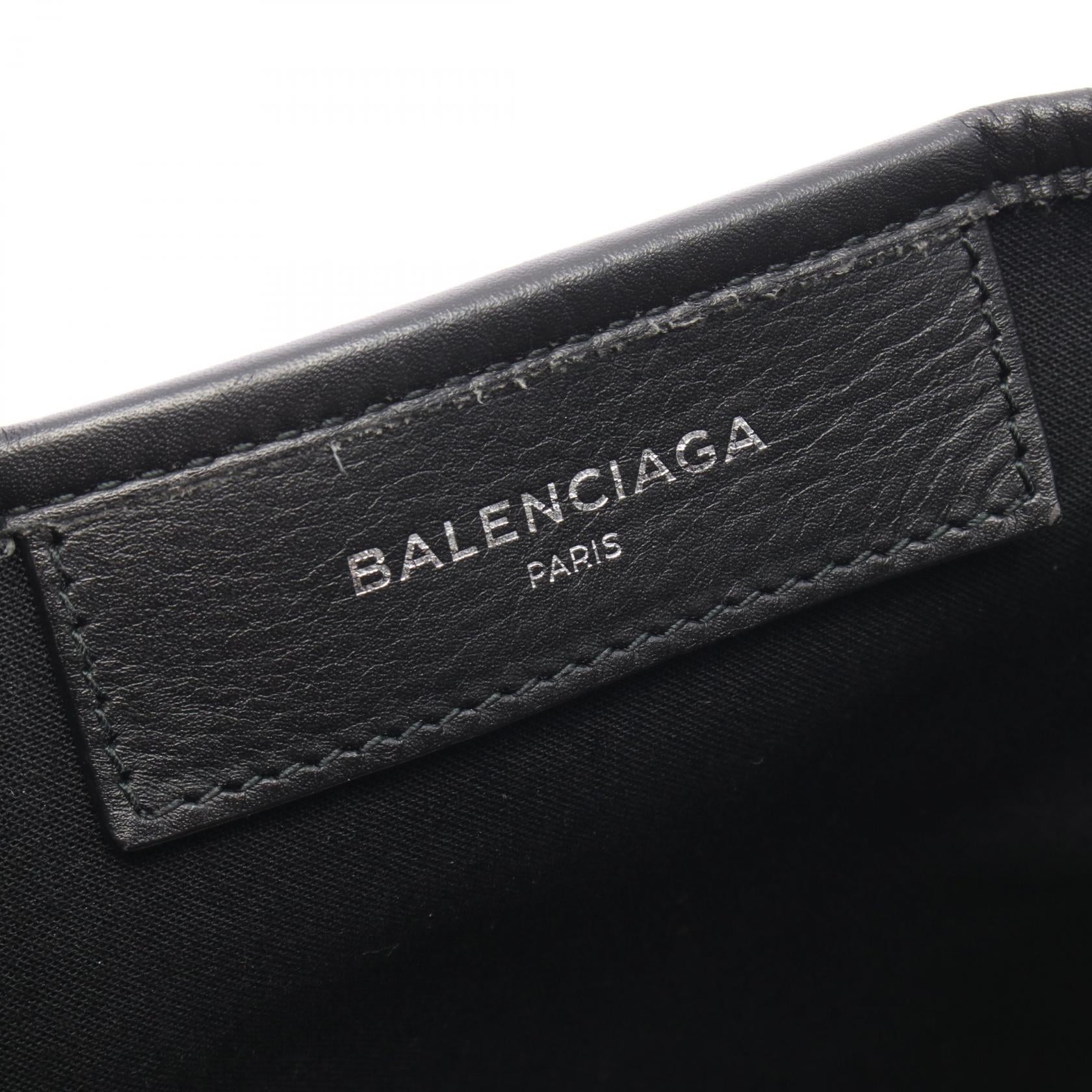 NAVY CABAS ネイビーカバ M ハンドバッグ トートバッグ キャンバス レザー アイボリー ブラック バレンシアガ バッグ BALENCIAGA