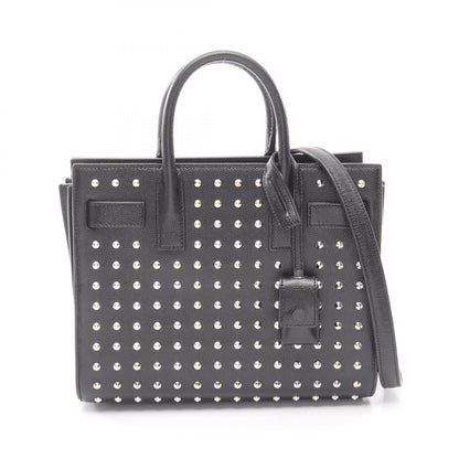 クラシック ナノ サックドジュール スタッズ 2WAY ハンドバッグ レザー ブラック サンローランパリ バッグ SAINT LAURENT PARIS