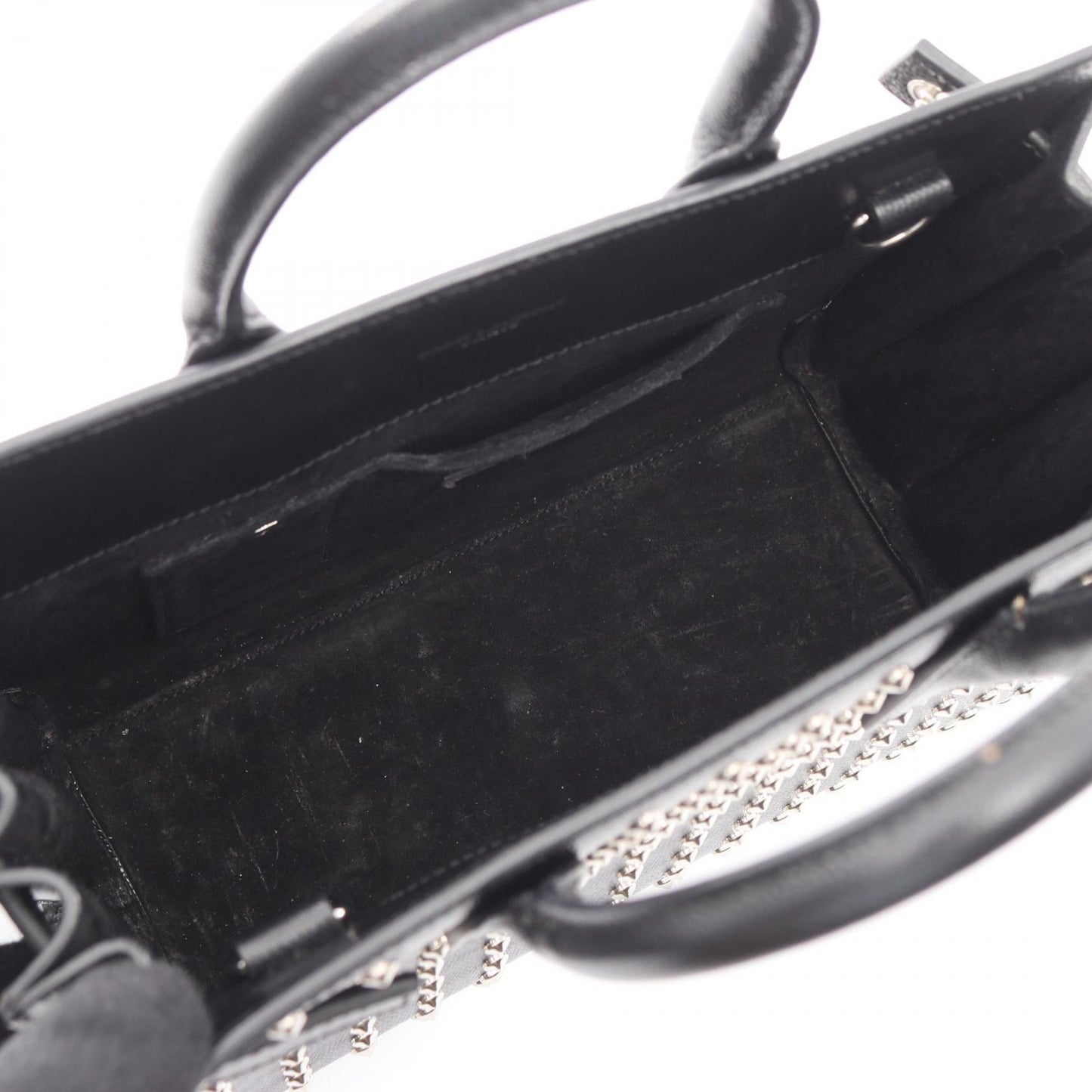 クラシック ナノ サックドジュール スタッズ 2WAY ハンドバッグ レザー ブラック サンローランパリ バッグ SAINT LAURENT PARIS