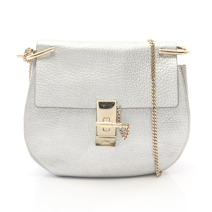 ドリュー チェーンショルダーバッグ レザー シルバー クロエ バッグ Chloe