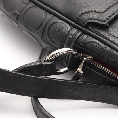 ガンチーニ ショルダーバッグ レザー ブラック サルヴァトーレフェラガモ バッグ Salvatore Ferragamo
