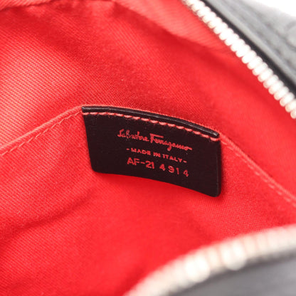 ガンチーニ ショルダーバッグ レザー ブラック サルヴァトーレフェラガモ バッグ Salvatore Ferragamo