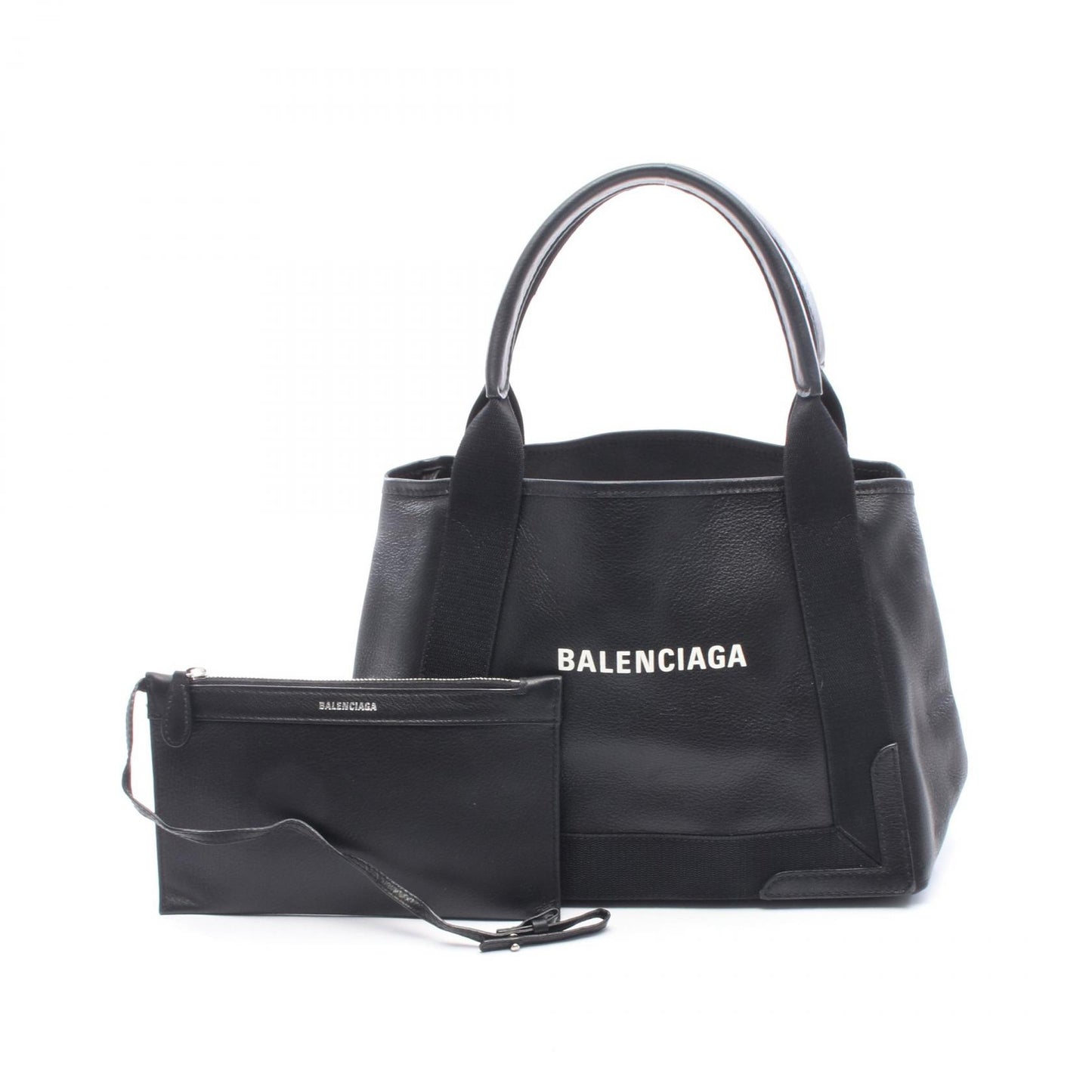 NAVY CABAS S ネイビーカバ ハンドバッグ トートバッグ レザー ブラック バレンシアガ バッグ BALENCIAGA
