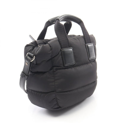 MICRO CARADOC 2WAY ハンドバッグ ナイロン レザー ブラック モンクレール バッグ MONCLER