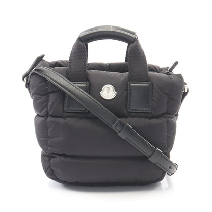MICRO CARADOC 2WAY ハンドバッグ ナイロン レザー ブラック モンクレール バッグ MONCLER