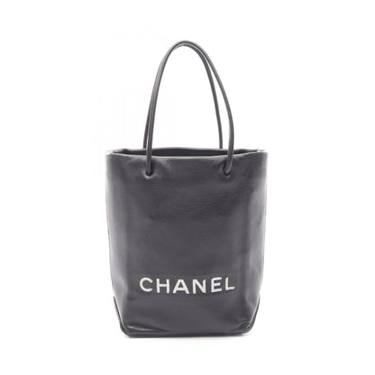 エッセンシャルトートPM ハンドバッグ トートバッグ レザー ブラック シルバー金具 シャネル バッグ CHANEL