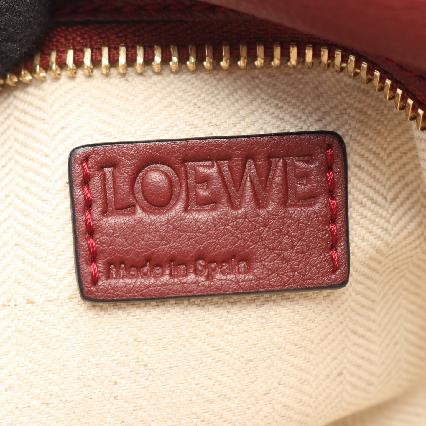 アナグラム クラッチバッグ スエード レッドブラウン ロエベ バッグ LOEWE