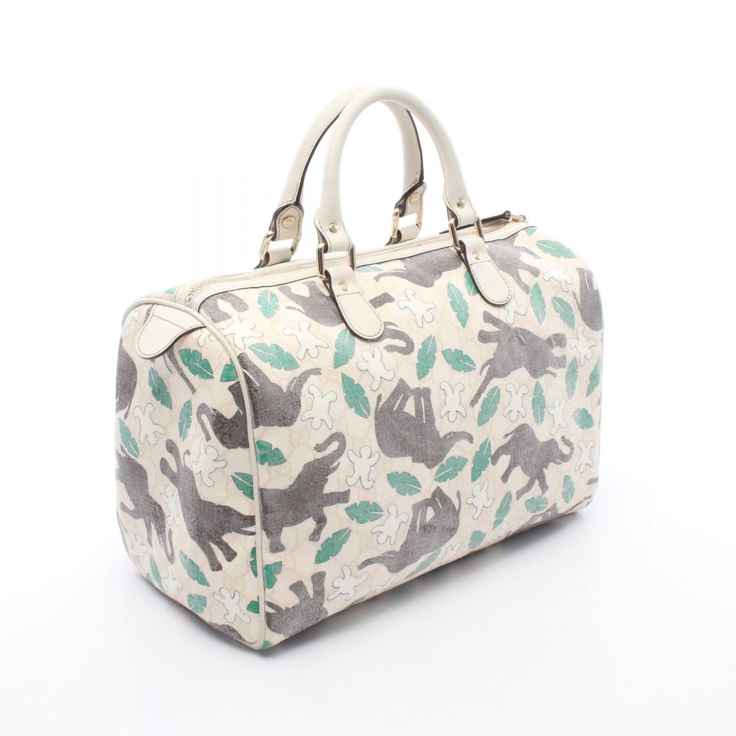Gucci for UNICEF GGスプリーム エレファント ミニボストンバッグ PVC レザー オフホワイト マルチカラー グッチ バッグ GUCCI