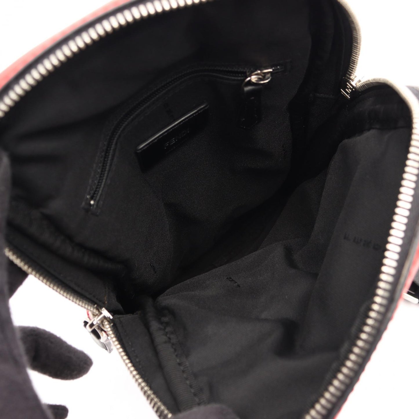 モンスター バグズアイ ボディバッグ ナイロン レザー レッド ブラック フェンディ バッグ FENDI