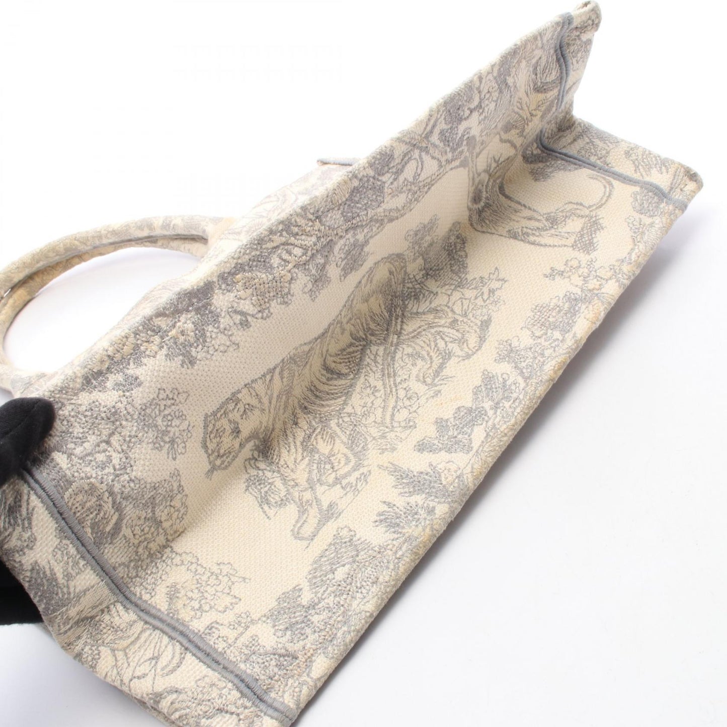 BOOK TOTE ブックトート ミディアムバッグ トワル ドゥ ジュイ ハンドバッグ トートバッグ キャンバス アイボリー ライトグレー クリスチャンディオール バッグ Christian Dior