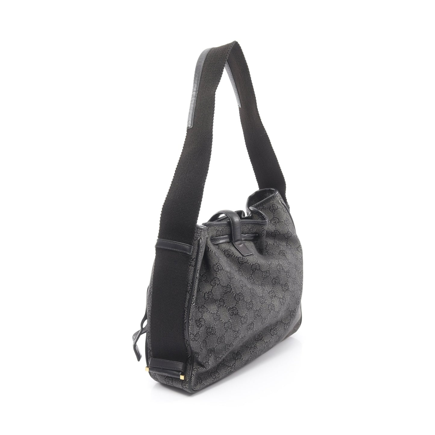 GG柄 ショルダーバッグ キャンバス レザー ブラック グッチ バッグ GUCCI
