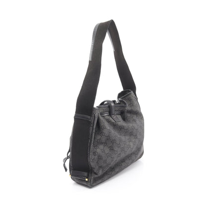 GG柄 ショルダーバッグ キャンバス レザー ブラック グッチ バッグ GUCCI