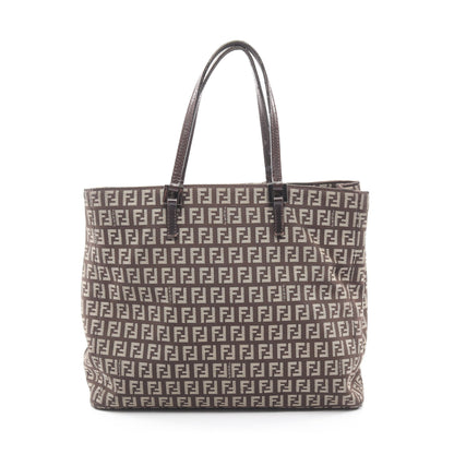 ズッキーノ ハンドバッグ トートバッグ キャンバス レザー ベージュ ブラウン フェンディ バッグ FENDI