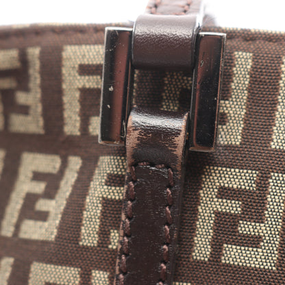 ズッキーノ ハンドバッグ トートバッグ キャンバス レザー ベージュ ブラウン フェンディ バッグ FENDI