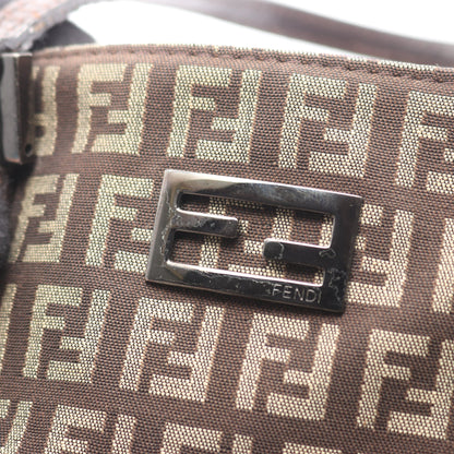 ズッキーノ ハンドバッグ トートバッグ キャンバス レザー ベージュ ブラウン フェンディ バッグ FENDI