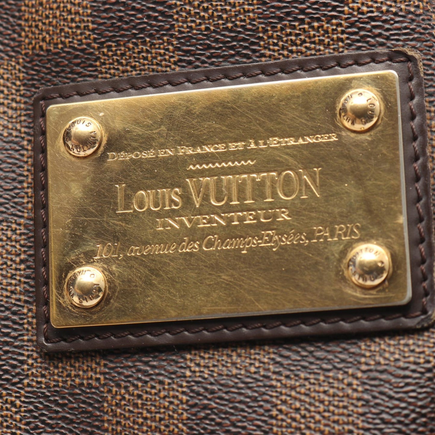 ハムステッドMM ダミエエベヌ ショルダーバッグ トートバッグ PVC レザー ブラウン ルイヴィトン バッグ LOUIS VUITTON