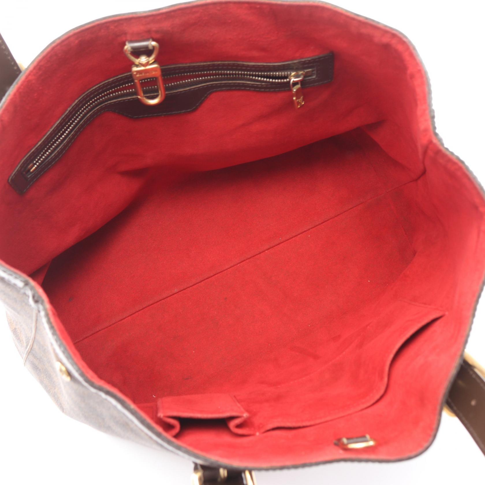 ハムステッドMM ダミエエベヌ ショルダーバッグ トートバッグ PVC レザー ブラウン ルイヴィトン バッグ LOUIS VUITTON