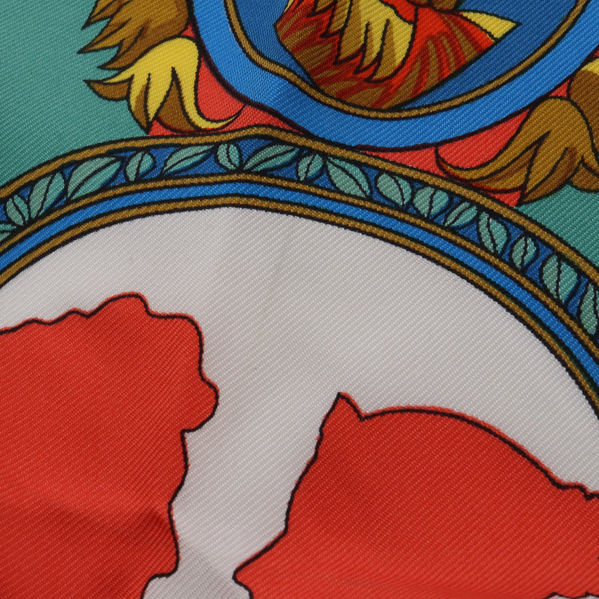 カレ90 L'ENTENTE CORDIALE スカーフ シルク レッド マルチカラー エルメス 財布・小物 HERMES