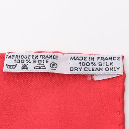 カレ90 L'ENTENTE CORDIALE スカーフ シルク レッド マルチカラー エルメス 財布・小物 HERMES