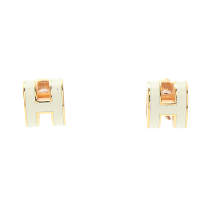 MINI POP H ミニポップアッシュ イヤリング GP アイボリー ゴールド エルメス アクセサリー HERMES