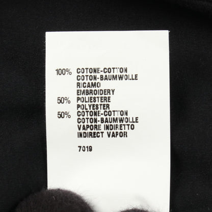 フラワー レース 半袖Tシャツ コットン ブラック フェンディ トップス FENDI