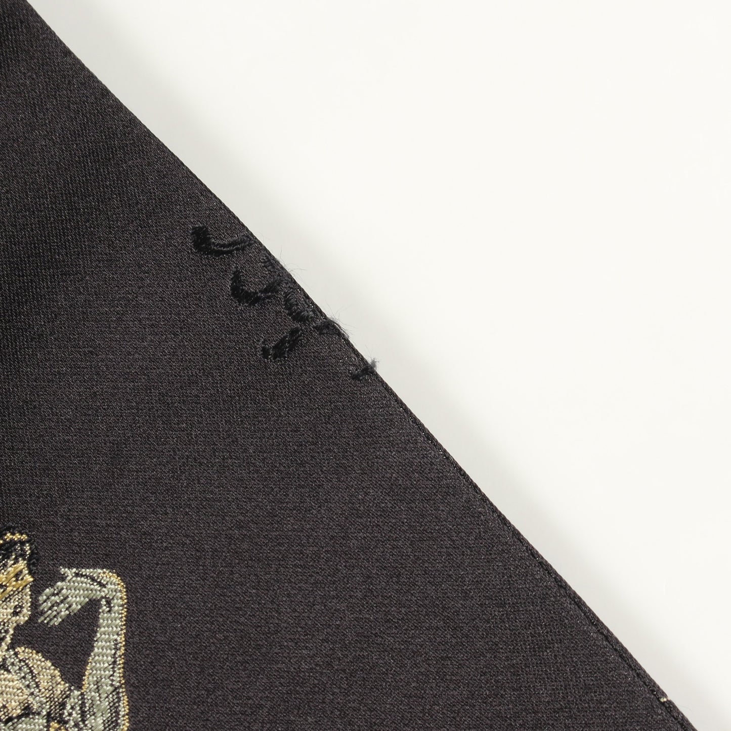 刺繍 総柄 テーラードジャケット シルク ブラック ゴールド エルメス アウター HERMES