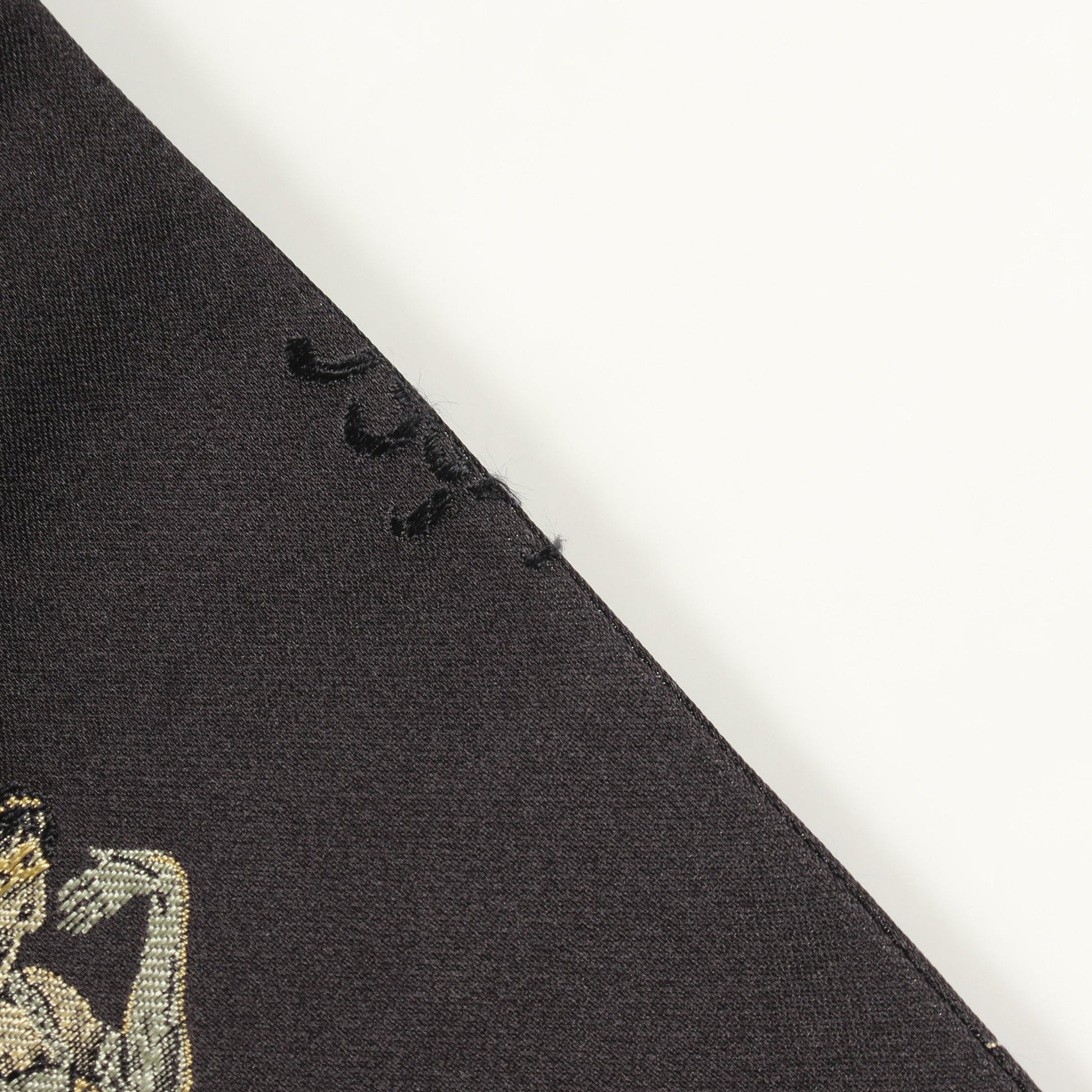 刺繍 総柄 テーラードジャケット シルク ブラック ゴールド エルメス アウター HERMES