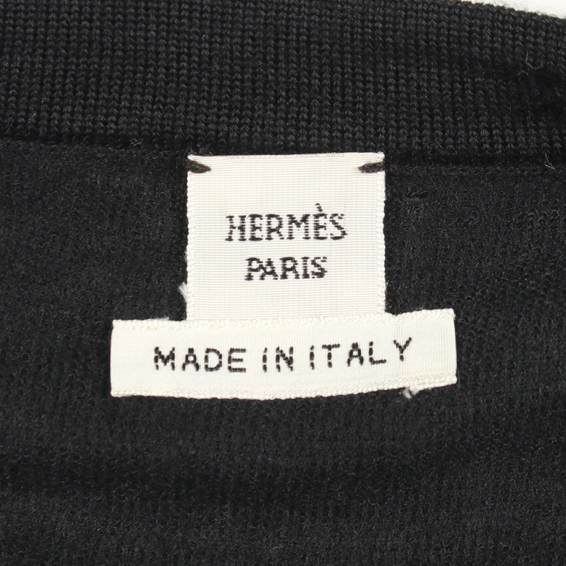 リブ ニット カシミヤ ブラック エルメス トップス HERMES
