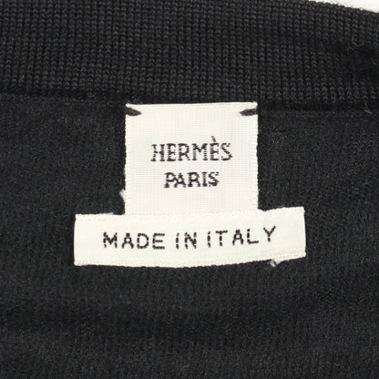 リブ ニット カシミヤ ブラック エルメス トップス HERMES