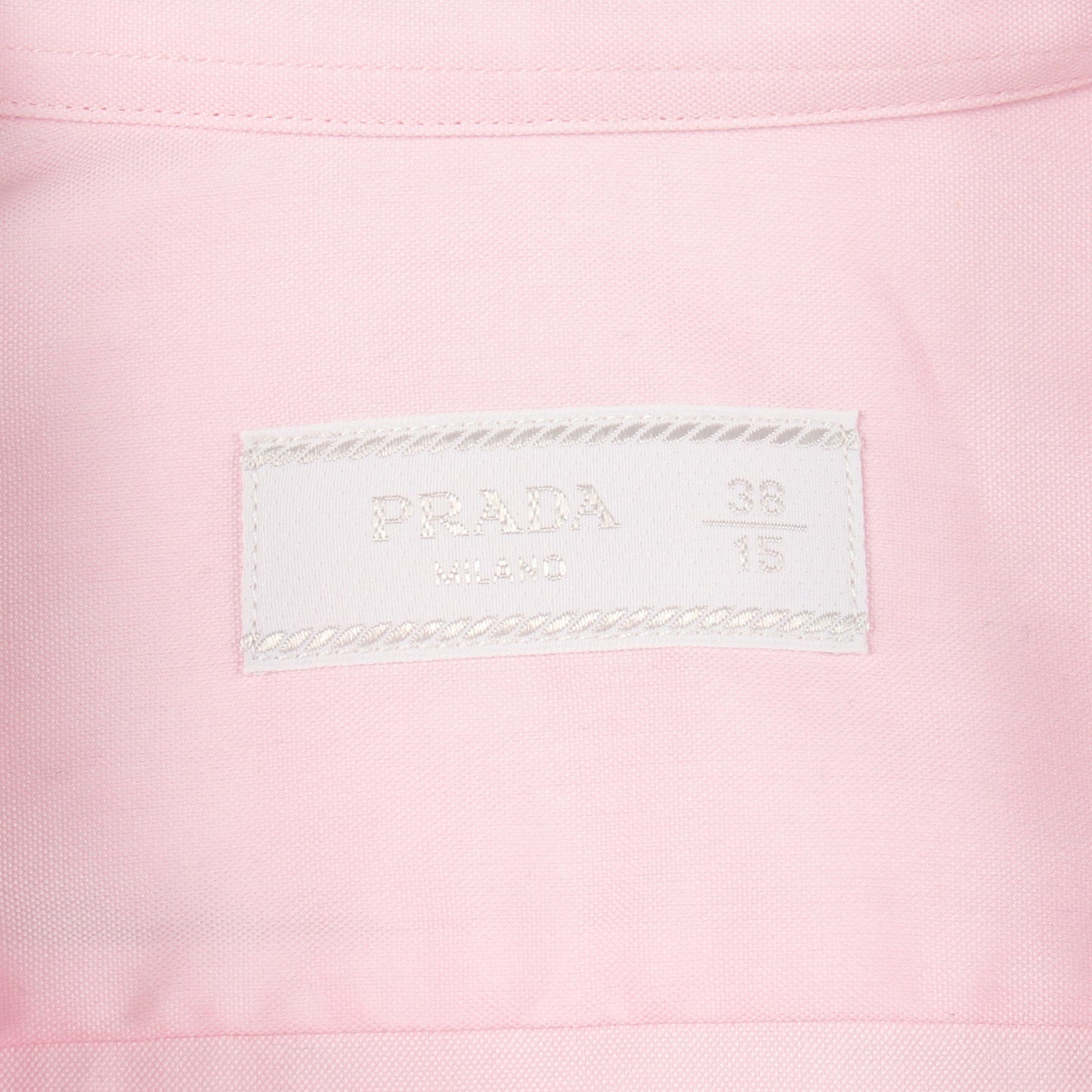 ロゴ刺繍 長袖 シャツ コットン ピンク プラダ トップス PRADA