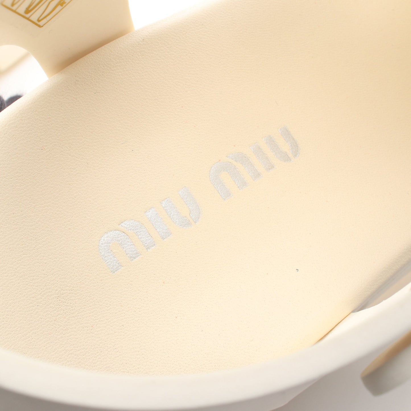 フラットフォーム 厚底 ケージ サンダル EVA アイボリー ミュウミュウ シューズ miu miu