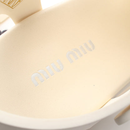 フラットフォーム 厚底 ケージ サンダル EVA アイボリー ミュウミュウ シューズ miu miu