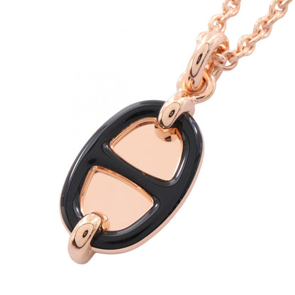 シェーヌダンクル ミニマイヨンPM ネックレス GP ピンクゴールド ブラック エルメス アクセサリー HERMES