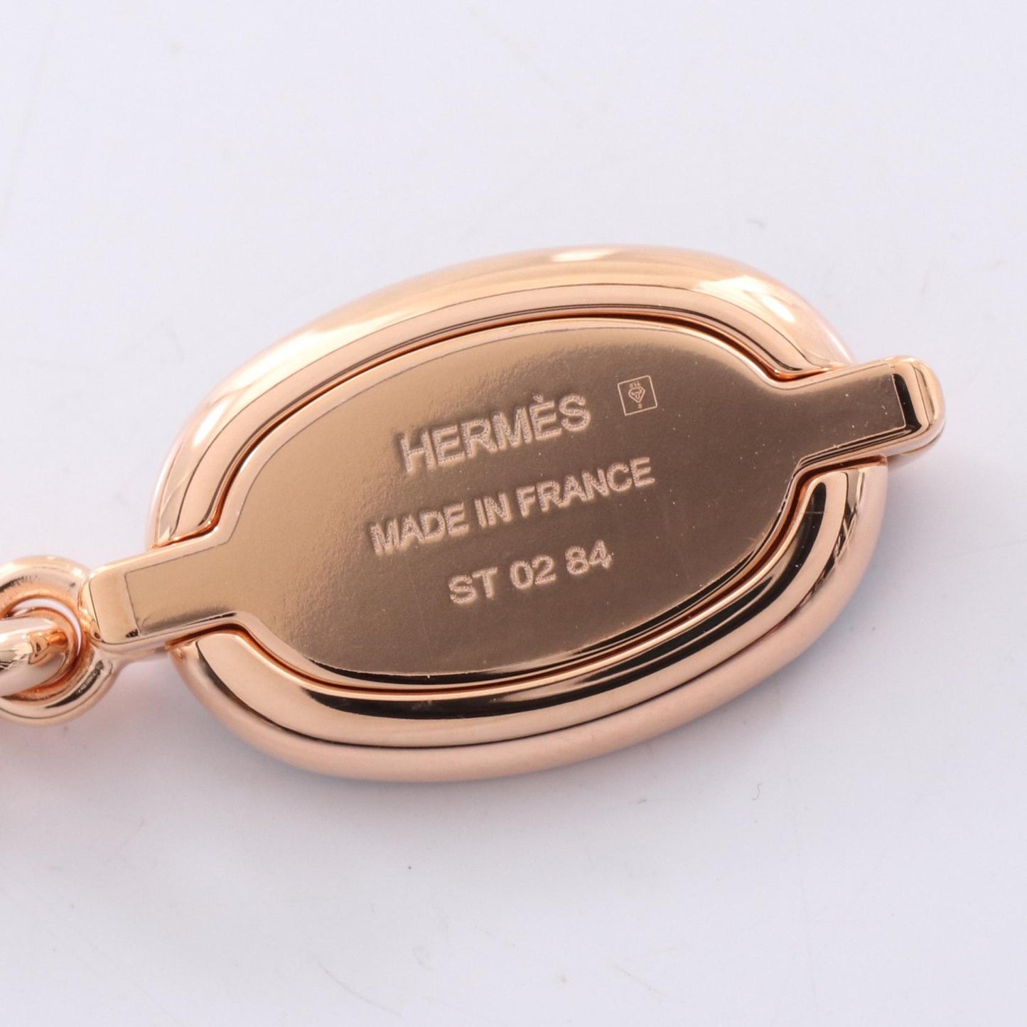 シェーヌダンクル ミニマイヨンPM ネックレス GP ピンクゴールド ブラック エルメス アクセサリー HERMES