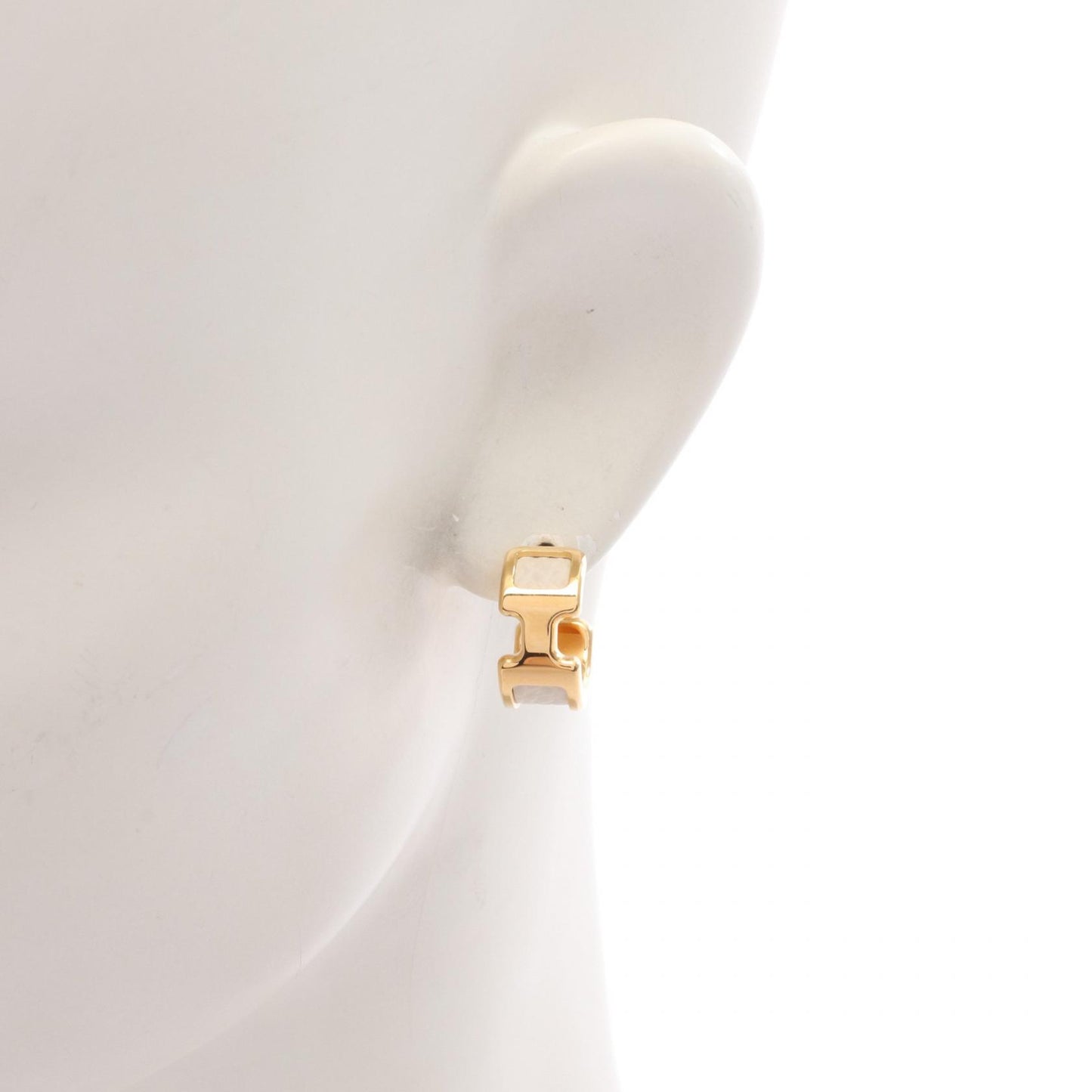 オランプPM フープ ピアス ヴォーエプソン GP ホワイト ゴールド エルメス アクセサリー HERMES